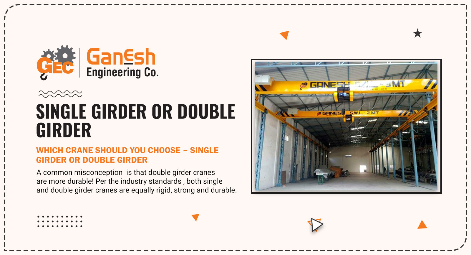 Single Girder Or Double Girder, Ganesh Engineering